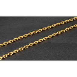 Fein gearbeitete Ankerkette aus hochwertigem 585 / 14K Gold , ca. 60 cm Länge 2 mm