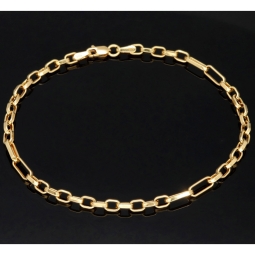 Ankerarmband aus edlem 14K 585er Gold - hochglanzpoliertes  (ca. 21,5 cm lang, ca. 3,5mm breit)