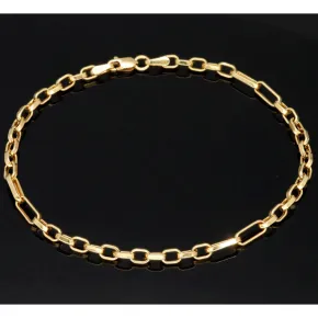 Ankerarmband aus edlem 14K 585er Gold - hochglanzpoliertes (ca. 21,5 cm lang, ca. 3,5mm breit)