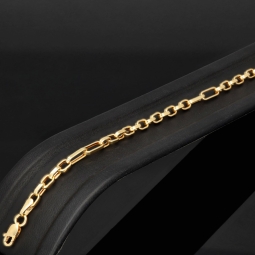 Ankerarmband aus edlem 14K 585er Gold - hochglanzpoliertes  (ca. 21,5 cm lang, ca. 3,5mm breit)