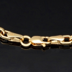 Ankerarmband aus edlem 14K 585er Gold - hochglanzpoliertes  (ca. 21,5 cm lang, ca. 3,5mm breit)