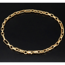 Ankerarmband aus edlem 14K 585er Gold - hochglanzpoliertes  (ca. 21,5 cm lang, ca. 3,5mm breit)