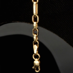 Ankerarmband aus edlem 14K 585er Gold - hochglanzpoliertes  (ca. 21,5 cm lang, ca. 3,5mm breit)