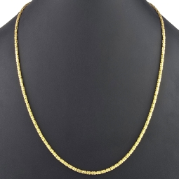 Stilvolle Königskette in zeitlosem Design aus hochglanzpoliertem 14k 585er Gold (55cm lang, 2mm breit)