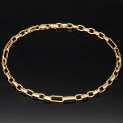 Exquisites Ankerarmband aus hochwertigem 585er 14k Gold - hochglanzpoliert - ca. 20cm, 3,5mm