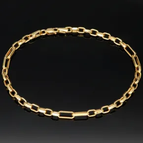 Exquisites Ankerarmband aus hochwertigem 585er 14k Gold - hochglanzpoliert - ca. 20cm, 3,5mm