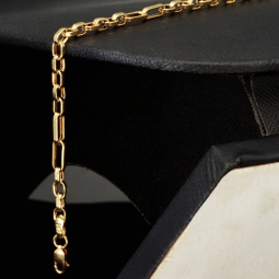 Exquisites Ankerarmband aus hochwertigem 585er 14k Gold - hochglanzpoliert - ca. 20cm, 3,5mm