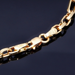 Exquisites Ankerarmband aus hochwertigem 585er 14k Gold - hochglanzpoliert - ca. 20cm, 3,5mm