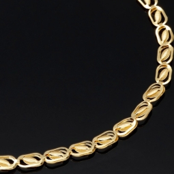 Exklusives Gold-Armband mit filigranem Dekor aus 585er 14K Gelbgold ca. 18,5 cm, 3,5 mm