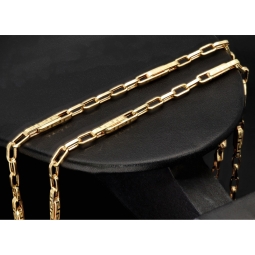 Exklusive Ankerkette mit filigranem Greco-Design aus Gold (14k 585 Gelbgold)- ca. 65cm, 4mm