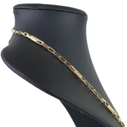 Exklusive Ankerkette mit filigranem Greco-Design aus Gold (14k 585 Gelbgold)- ca. 65cm, 4mm