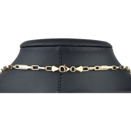 Exklusive Ankerkette mit filigranem Greco-Design aus Gold (14k 585 Gelbgold)- ca. 65cm, 4mm