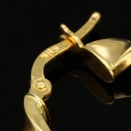 Elegante Twist-Creolen aus funkelndem 14K 585 Gold mit feinem Greco-Design