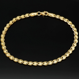 Feines Armband in filigranem, kunstvollem aus 14k 585 Gold , ca. 19,5cm