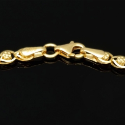 Feines Armband in filigranem, kunstvollem aus 14k 585 Gold , ca. 19,5cm