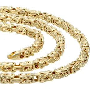 Der Preisbrecher: Königskette aus hochglanz poliertem Gold (14k 585 Gelbgold)- 60cm lang, 3,5 mm breit, ca. 18,4g