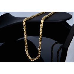 Der Preisbrecher: Königskette aus hochglanz poliertem Gold (14k 585 Gelbgold)- 60cm lang, 3,5 mm breit, ca. 18,4g