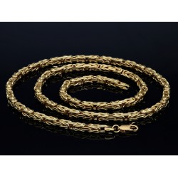 Der Preisbrecher: Königskette aus hochglanz poliertem Gold (14k 585 Gelbgold)- 60cm lang, 3,5 mm breit, ca. 18,4g