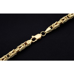 Der Preisbrecher: Königskette aus hochglanz poliertem Gold (14k 585 Gelbgold)- 60cm lang, 3,5 mm breit, ca. 18,4g