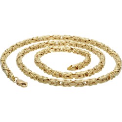 Der Preisbrecher: Königskette aus hochglanz poliertem Gold (14k 585 Gelbgold)- 60cm lang, 3,5 mm breit, ca. 18,4g