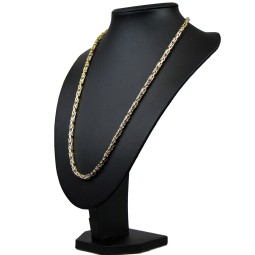 Der Preisbrecher: Königskette aus hochglanz poliertem Gold (14k 585 Gelbgold)- 60cm lang, 3,5 mm breit, ca. 18,4g