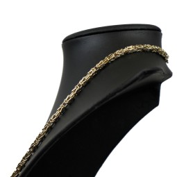 Der Preisbrecher: Königskette aus hochglanz poliertem Gold (14k 585 Gelbgold)- 60cm lang, 3,5 mm breit, ca. 18,4g