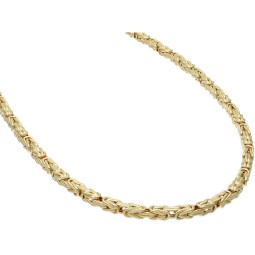 Der Preisbrecher: Königskette aus hochglanz poliertem Gold (14k 585 Gelbgold)- 60cm lang, 3,5 mm breit, ca. 18,4g