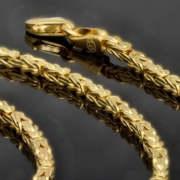 Noble Königskette aus hochglanzpoliertem 14k 585 Gold (Gelbgold) in ca. 60cm, 2mm Stärke