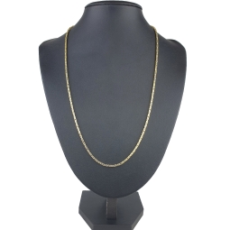 Noble Königskette aus hochglanzpoliertem 14k 585 Gold (Gelbgold) in ca. 60cm, 2mm Stärke