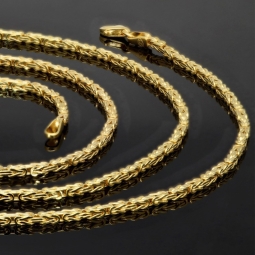 Edle Königskette aus hochwertigem 14k 585 Gold (Gelbgold) - hochglanzpoliert - in ca. 55cm, 2mm Stärke