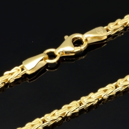 Edle Königskette aus hochwertigem 14k 585 Gold (Gelbgold) - hochglanzpoliert - in ca. 55cm, 2mm Stärke