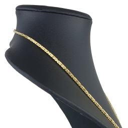 Edle Königskette aus hochwertigem 14k 585 Gold (Gelbgold) - hochglanzpoliert - in ca. 55cm, 2mm Stärke