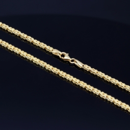 Zeitlose Königskette aus funkelndem, poliertem 14k 585 Gold (Gelbgold) ca. 45cm, 2mm