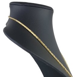 Zeitlose Königskette aus funkelndem, poliertem 14k 585 Gold (Gelbgold) ca. 45cm, 2mm