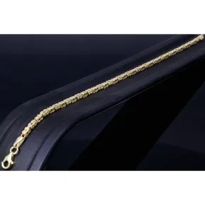 Glänzendes Königsarmband aus hochwertigem Gold (14k 585 Gelbgold) - hochglanzpoliert - , ca. 20,5cm, 2mm