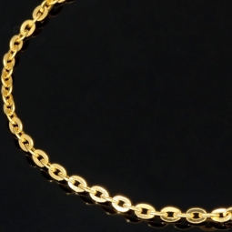 Fein gearbeitetes produziertes Ankerarmband aus hochwertigem Gold (14K 585er Gelbgold) kurzgliedrig ca. 19 cm lang