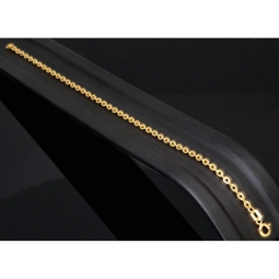 Fein gearbeitetes produziertes Ankerarmband aus hochwertigem Gold (14K 585er Gelbgold) kurzgliedrig ca. 19 cm lang