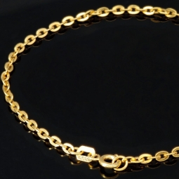 Fein gearbeitetes produziertes Ankerarmband aus hochwertigem Gold (14K 585er Gelbgold) kurzgliedrig ca. 19 cm lang