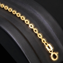 Fein gearbeitetes produziertes Ankerarmband aus hochwertigem Gold (14K 585er Gelbgold) kurzgliedrig ca. 19 cm lang