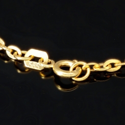 Fein gearbeitetes produziertes Ankerarmband aus hochwertigem Gold (14K 585er Gelbgold) kurzgliedrig ca. 19 cm lang