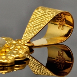 Funkelnder Osmanischer, türkischer Kurush-Anhänger mit aufwendigen und feinen Details aus hochwertigem Gold (14K 585 Gelbgold)