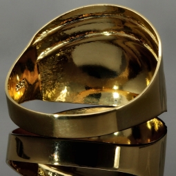 Stilvoller Ring für Damen aus edlem, glänzenden 585 14K Gold in Ringgröße ca. 59-60