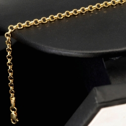 Exquisites Ankerarmband / Rundankerarmband aus hochwertigem 14K 585er Gold (ca. 20cm, 3mm)