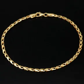 Exklusives Goldarmband (14K 585er Gold, Gelbgold) – Edles Design mit feiner Verarbeitung (ca. 19cm Länge, 2mm Breite)
