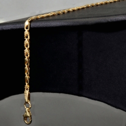 Exklusives Goldarmband (14K 585er Gold, Gelbgold) – Edles Design mit feiner Verarbeitung (ca. 19cm Länge, 2mm Breite)