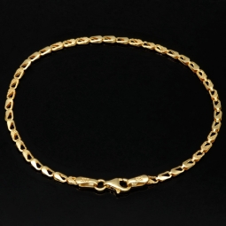 Exklusives Goldarmband (14K 585er Gold, Gelbgold) – Edles Design mit feiner Verarbeitung (ca. 19cm Länge, 2mm Breite)