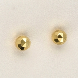 Funkelnde Ohrstecker mit stilvollem Muster aus edlem Gold (585 / 14K Gelbgold)