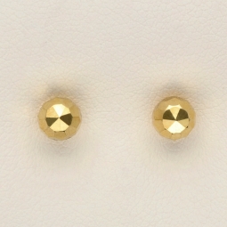 Funkelnde Ohrstecker mit stilvollem Muster aus edlem Gold (585 / 14K Gelbgold)