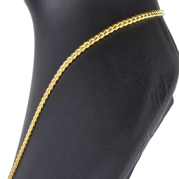 Noble, fein gearbeitete Panzerkette aus edlem Gold (8K, 333 Gelbgold ca. 11,8g) ca. 60cm, 4mm
