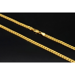 Noble, fein gearbeitete Panzerkette aus edlem Gold (8K, 333 Gelbgold ca. 11,8g) ca. 60cm, 4mm